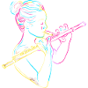 Flute Girl 80s