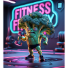 Cartoon Broccoli Gym