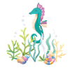 Meeresaquarium Seepferdchen Design
