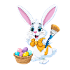 Osterhase mit Ostereiern