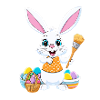 Osterhase mit Ostereiern