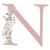 N Monogram, Floral, Personalizable