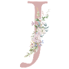 J Monogram, Floral, Personalizable