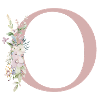 O Monogram, Floral, Customizable