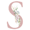 S Monogram, Floral, Personalizable