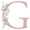 G Monogram, Floral, Personalizable