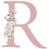 R Monogram, Floral, Personalizable