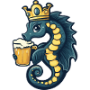 Seepferd Bier Lustig