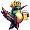Colibri Oiseau Bière Drôle
