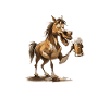 Pferd Bier Lustig
