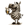 Bière Zebra Drôle