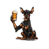 Doberman Dog Beer Funny