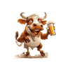 Bière de vache drôle