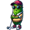 Funny Pickl Golf Player Motifs