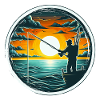 Sunset Angler - Fishing Gift Men