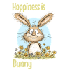 Bunny Easter Motif Saying Spring