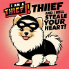 Comicstyle Pomeranian Dog "I am a thief"