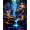 Magical Forest with Waterfall