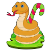 Snake candy cane