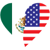 Mexico USA Heart