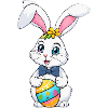 Easter bunny with Easter eggs