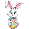 Easter bunny with Easter eggs