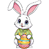 Easter bunny with Easter eggs