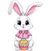 Easter bunny with Easter eggs