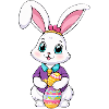 Easter bunny with Easter eggs
