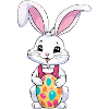 Easter bunny with Easter eggs