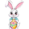 Easter bunny with Easter eggs
