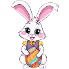 Easter bunny with Easter eggs
