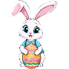 Easter bunny with Easter eggs