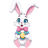 Easter bunny with Easter eggs