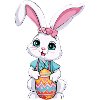 Easter bunny with Easter eggs