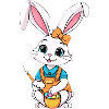 Easter bunny with Easter eggs