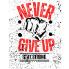 never give up