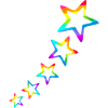 Star Colorful Stars Rainbow Gradient