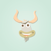 Cheerful illustration of a yak's head