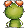 Cooler Frosch Mit Brille