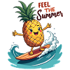 Ananas Surfer Surf Feel L’été