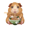Guinea Pig Ramen Fan - Cute
