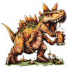 Dinosaur stegosaurus beer