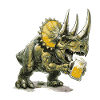 Dinosaur triceratops beer