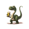 Dinosaur brontosaurus beer