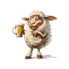Schaf Bier Lustig