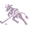 Cow Bull Hockey Player Silhouette