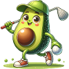 Funny Golf Avocado Golfer: Swing