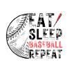 Eat Sleep Baseball Repeat Saying