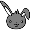 Bunny Evil Eye Naughty Cool Determined Funny